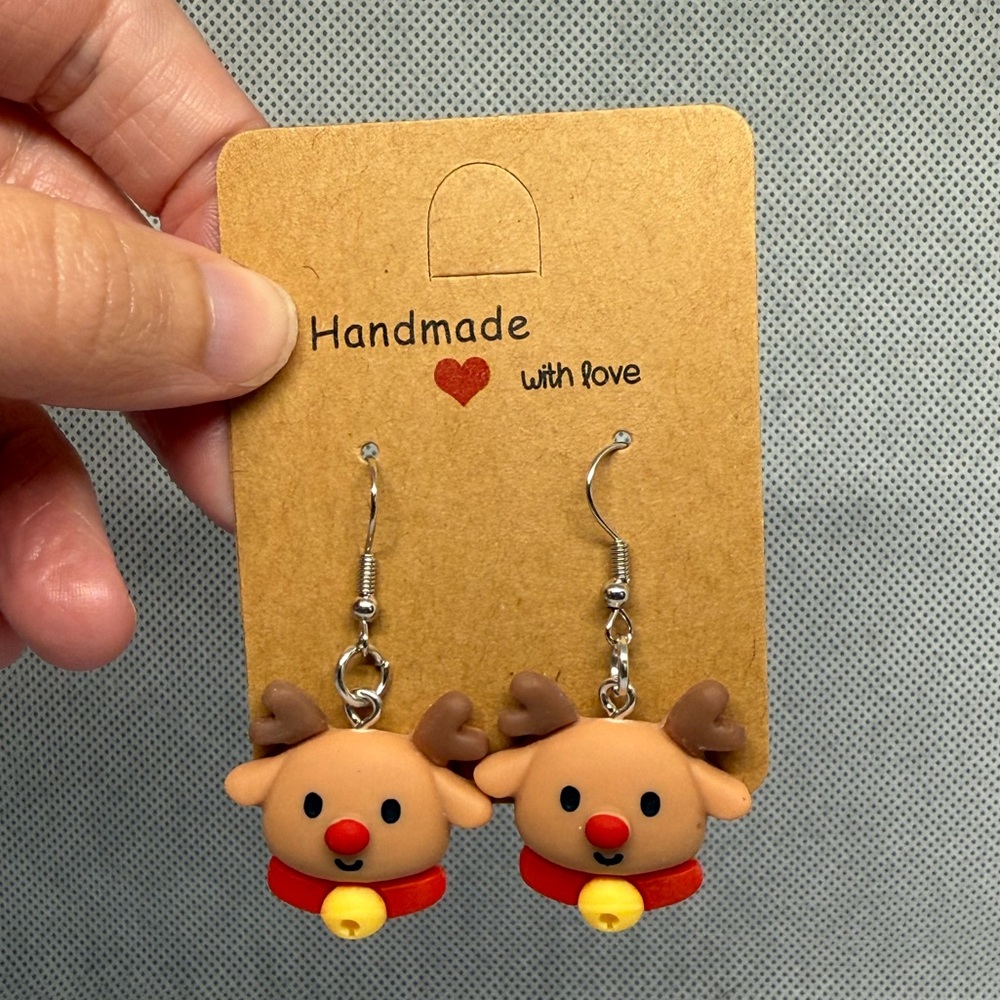 Handmade Reindeer Earrings